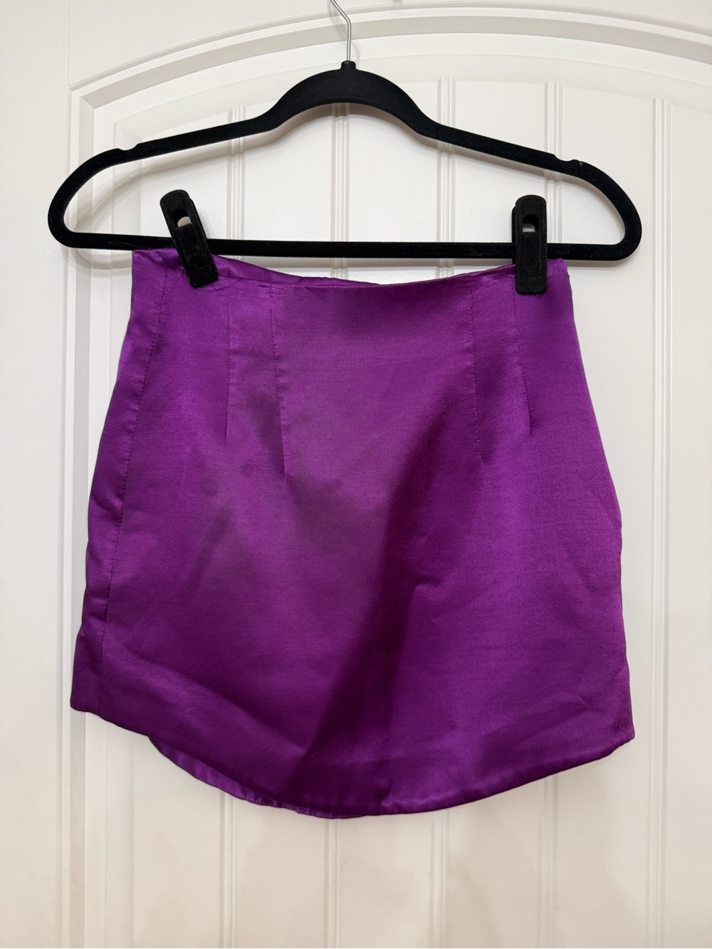 Zara Purple Mini Skirt - Sleek A-Line